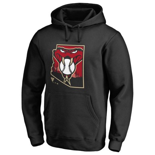 Men’s Arizona Diamondbacks Black Hometown Collection Baja Pullover Hoodie
