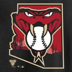 Mens Arizona Diamondbacks Black Hometown Collection Baja Pullover Hoodie