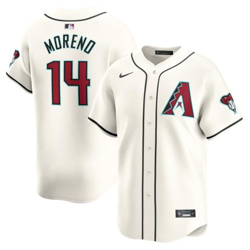 Mens Arizona Diamondbacks Gabriel Moreno Nike White Home Limited Player Jersey