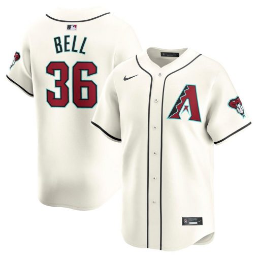 Mens Arizona Diamondbacks Josh Bell Nike White Home Limited Player Jersey