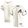 Mens Arizona Diamondbacks Nike Cream  Home Elite PickAPlayer Retired Roster Jersey