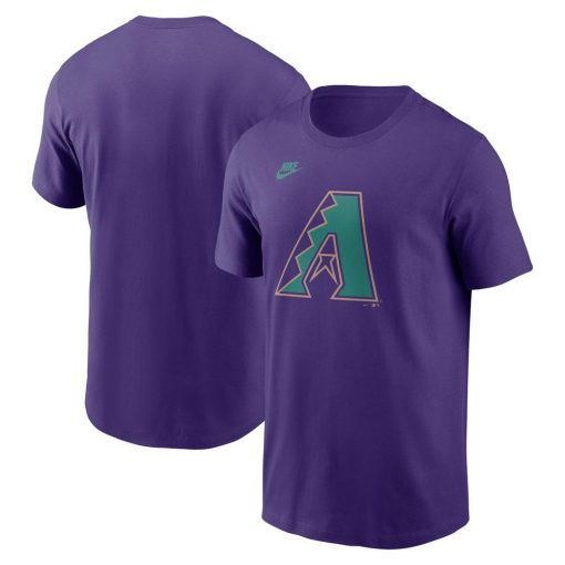 Men’s Arizona Diamondbacks Nike Purple Cooperstown Collection Team Logo T-Shirt