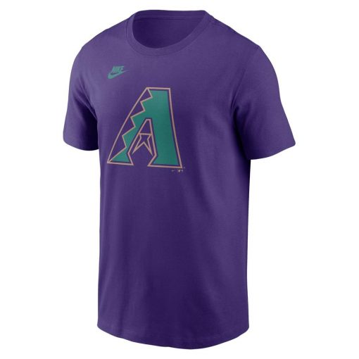 Men’s Arizona Diamondbacks Nike Purple Cooperstown Collection Team Logo T-Shirt
