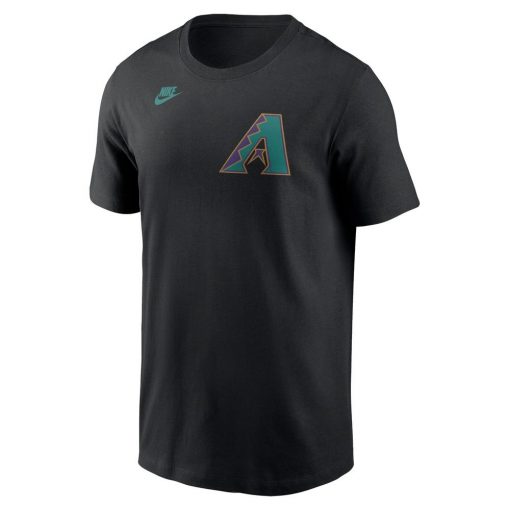 Men’s Arizona Diamondbacks Randy Johnson Nike Black Fuse Name Number T-Shirt