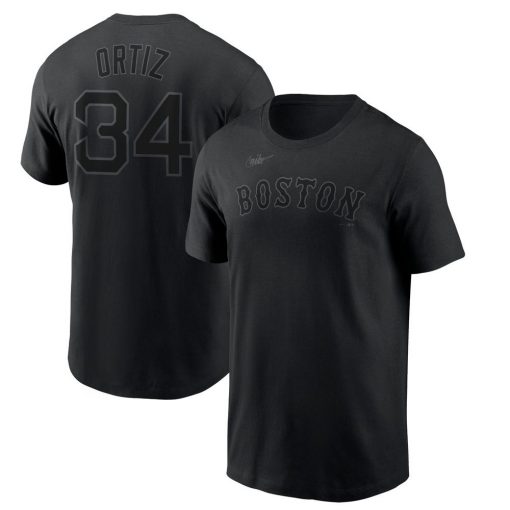 Men’s Boston Red Sox David Ortiz Nike Black Name  Number T-Shirt