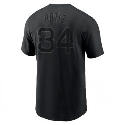Mens Boston Red Sox David Ortiz Nike Black Name Number TShirt