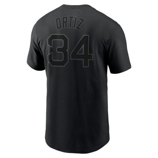Men’s Boston Red Sox David Ortiz Nike Black Name  Number T-Shirt