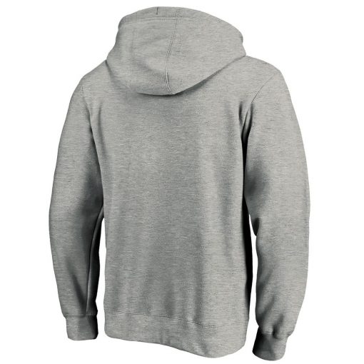 Men’s Chicago Cubs Heather Gray Cooperstown Collection Huntington Logo Fitted Pullover Hoodie