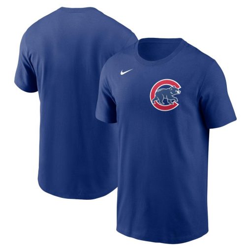 Men’s Chicago Cubs Nike Royal Fuse Wordmark T-Shirt