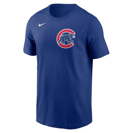 Men’s Chicago Cubs Nike Royal Fuse Wordmark T-Shirt