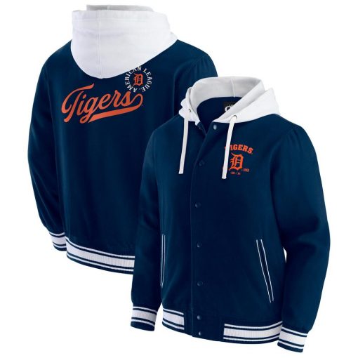 Men’s Detroit Tigers Darius Rucker Collection by Fanatics Navy FullSnap Hooded Jacket