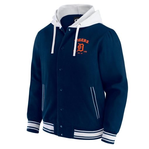 Men’s Detroit Tigers Darius Rucker Collection by Fanatics Navy FullSnap Hooded Jacket