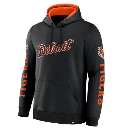 Men’s Detroit Tigers Fanatics Black Big City Legacy Fleece Pullover Hoodie