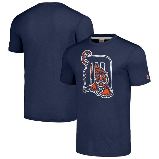 Men’s Detroit Tigers Homage Navy Cooperstown Collection HandDrawn Logo TriBlend T-Shirt