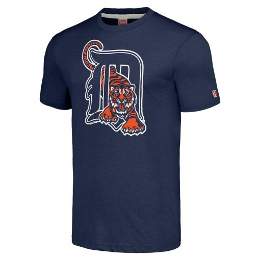 Men’s Detroit Tigers Homage Navy Cooperstown Collection HandDrawn Logo TriBlend T-Shirt