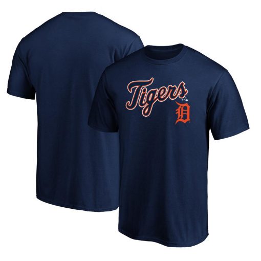 Men’s Detroit Tigers Navy Team Lock Up Wordmark T-Shirt
