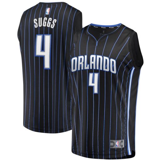 Men’s Fanatics Jalen Suggs Black Orlando Magic Fast Break Replica Jersey Icon Edition
