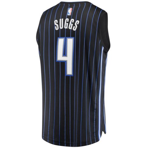 Men’s Fanatics Jalen Suggs Black Orlando Magic Fast Break Replica Jersey Icon Edition
