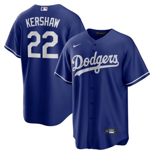 Men’s Los Angeles Dodgers Clayton Kershaw Nike Royal Alternate Replica Player Name Jersey