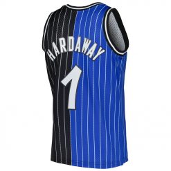 Mens Mitchell Ness Penny Hardaway BlueBlack Orlando Magic Hardwood Classics 199495 Split Swingman Jersey 3 CejkH.jpg