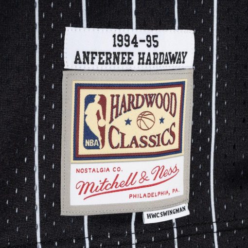 Men’s Mitchell Ness Penny Hardaway BlueBlack Orlando Magic Hardwood Classics 199495 Split Swingman Jersey