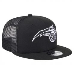 Mens New Era Black Orlando Magic 9FIFTY Snapback Trucker Hat