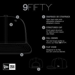 Mens New Era Black Orlando Magic Meshback 9FIFTY Snapback Hat
