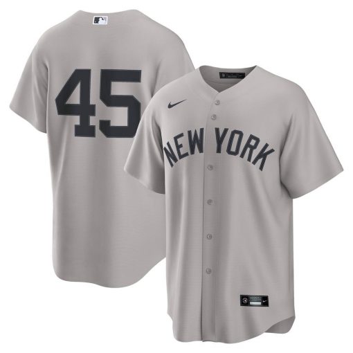 Men’s New York Yankees Gerrit Cole Nike Gray Road 20 Replica Jersey