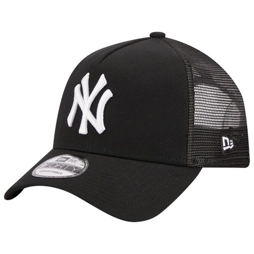 Men’s New York Yankees New Era Black AFrame 9FORTY Trucker Adjustable Hat