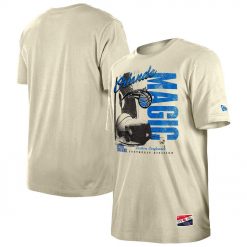 Men’s New Era Cream Orlando Magic Distressed Throwback Vintage Color Pack T-Shirt
