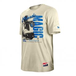 Men’s New Era Cream Orlando Magic Distressed Throwback Vintage Color Pack T-Shirt