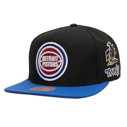 Mitchell  Ness Pistons Two18 Finals Snapback Hat