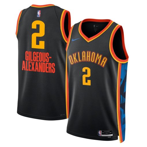 Oklahoma City Thunder Nike City Edition Swingman Jersey 2024 Black Shai GilgeousAlexander Unisex
