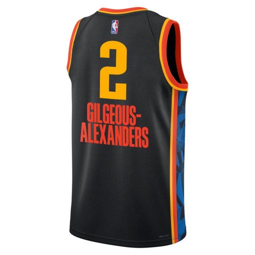 Oklahoma City Thunder Nike City Edition Swingman Jersey 2024 Black Shai GilgeousAlexander Unisex