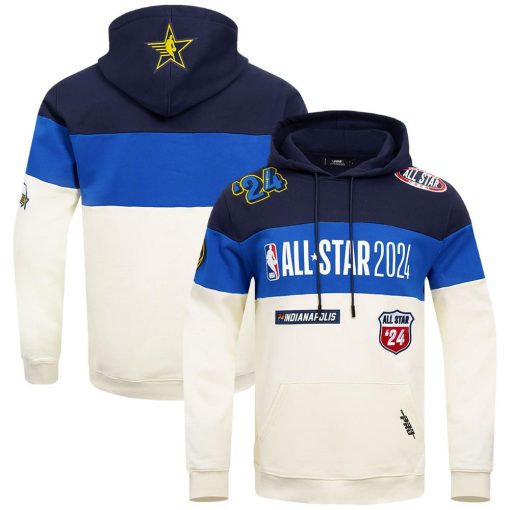 Pro Standard Unisex 2024 NBA AllStar Game Chenille Fleece Pullover Hoodie Cream