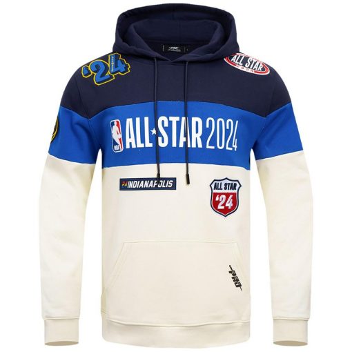 Pro Standard Unisex 2024 NBA AllStar Game Chenille Fleece Pullover Hoodie Cream