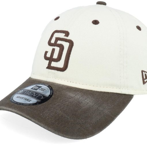 San Diego Padres Classic Sidescript StoneBrown Dad Cap  New Era