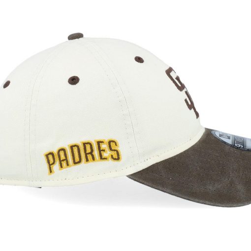 San Diego Padres Classic Sidescript StoneBrown Dad Cap  New Era