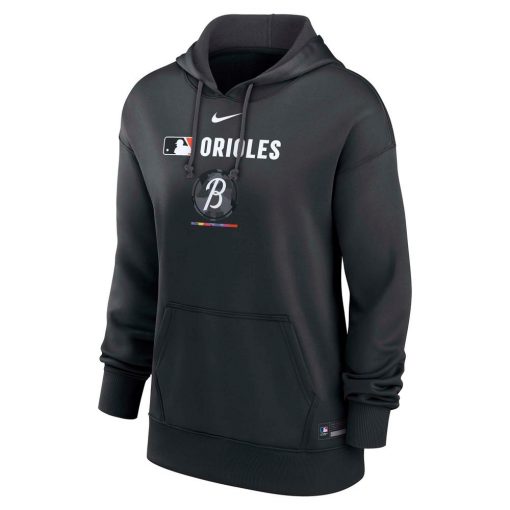 Women’s Baltimore Orioles Nike Black Authentic Collection City Connect Performance Pullover Hoodie