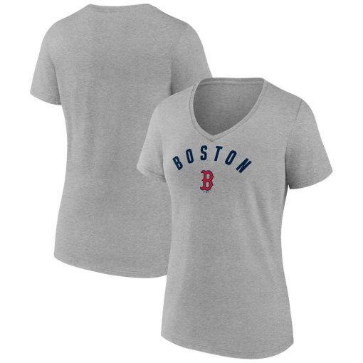 Women’s Boston Red Sox  Fanatics Gray V-Neck T-Shirt