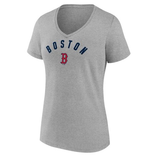 Women’s Boston Red Sox  Fanatics Gray V-Neck T-Shirt