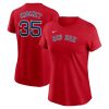 Women’s Boston Red Sox Fanatics Black Oversized Champ Game Cropped V-Neck T-Shirt