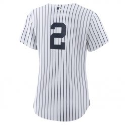 Womens New York Yankees Derek Jeter Nike WhiteNavy Home Replica Player Jersey