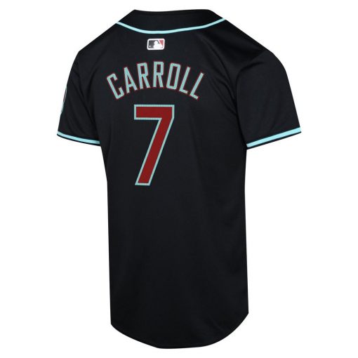 Youth Arizona Diamondbacks Corbin Carroll Nike Black Alternate Limited Player Jersey